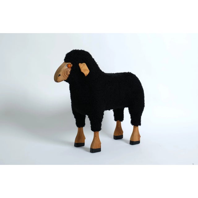 A very decorative black vintage sheep, designed by Hanns Peter Krafft and manufactured by Krafftmeier, Germany. Probably...