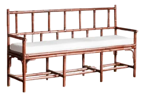 Bamboo Bench with Dedar Fabric