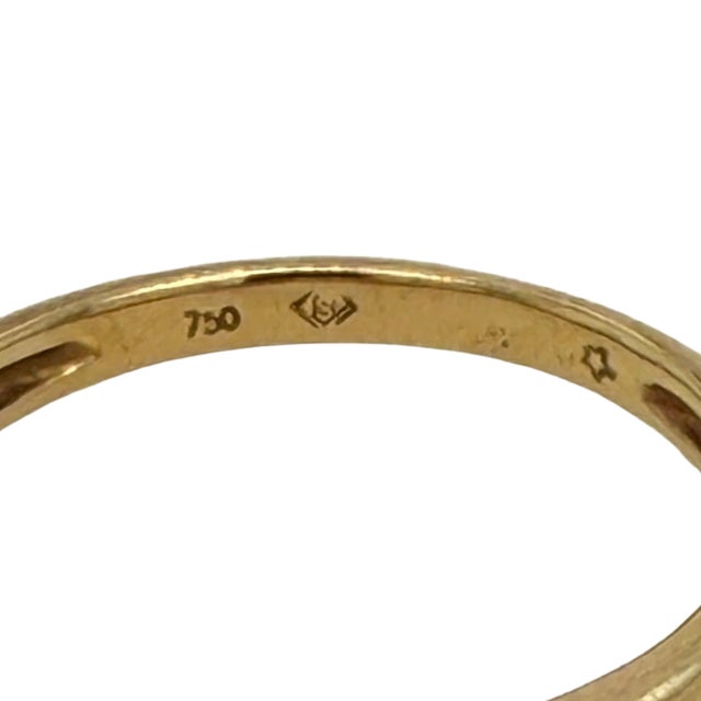 1980s H. Stern 18k Yellow Gold Faceted Aquamarine Stacking Ring, Post-1980 For Sale - Image 5 of 5