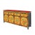 Chinese Tibetan Color Flower Graphic Credenza Sideboard Console Cabinet For Sale - Image 4 of 7