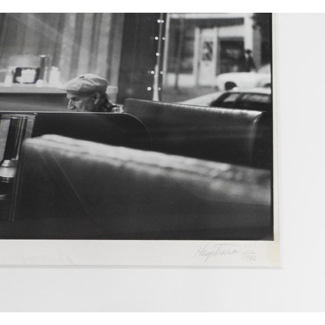 Contemporary Contemporary Black and White Photograph Man in Diner Palo Alto California For Sale - Image 3 of 4
