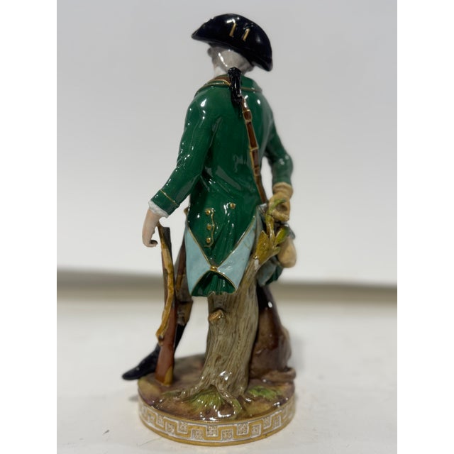 Rare Meissen Hunter with Dogs Figure. Model designed circa 1785 - 1789 by Johann Carl Beauty who served as a Head of Model...