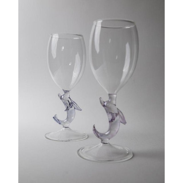 Vintage Wine Glasses in Murano Glass, 1980s, Set of 2 For Sale - Image 6 of 11