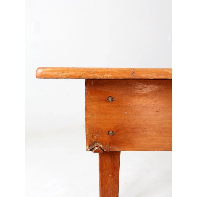 Brown Antique Primitive Table For Sale - Image 8 of 13