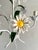Italian White Tole Daisy 3-Light Chandelier, 1970s For Sale - Image 10 of 18