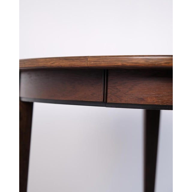 Model 55 Round Dining Table in Rosewood with Extension Leaves by Omann Jun, 1960s For Sale - Image 11 of 13