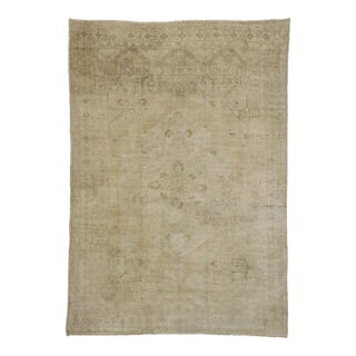 Mid 20th Century Vintage Muted Oushak Rug - 06'08 X 09'06 For Sale