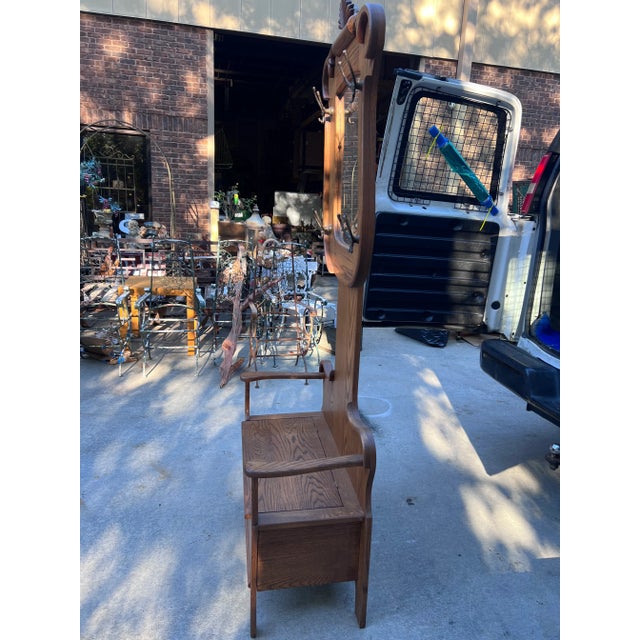 1960s Vintage Wooden Hall Tree For Sale - Image 5 of 9