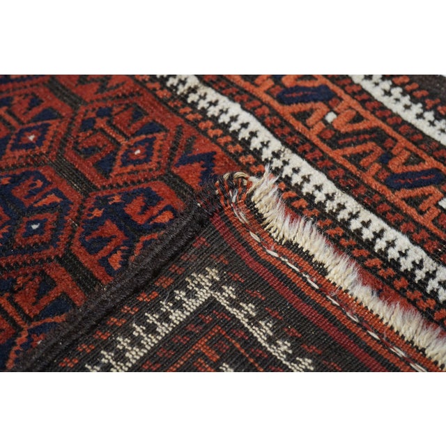 Red Antique Balouch Rug 2'8'' X 4'0" For Sale - Image 8 of 10