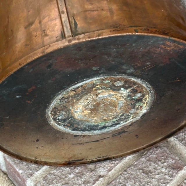Metal Copper Bucket Antique European For Sale - Image 7 of 12