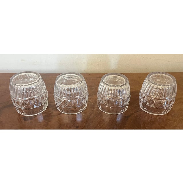 Antique English George III Anglo Irish Diamond Cut Crystal Whisky Shot Glasses - Set of 4 For Sale - Image 16 of 16