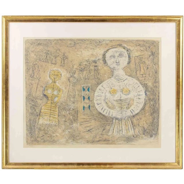 1950s Massimo Campigli, Two Women, Lithograph, 1959 For Sale - Image 5 of 5
