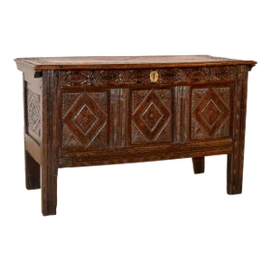 Late 17th-Early 18th Century Carved Blanket Chest