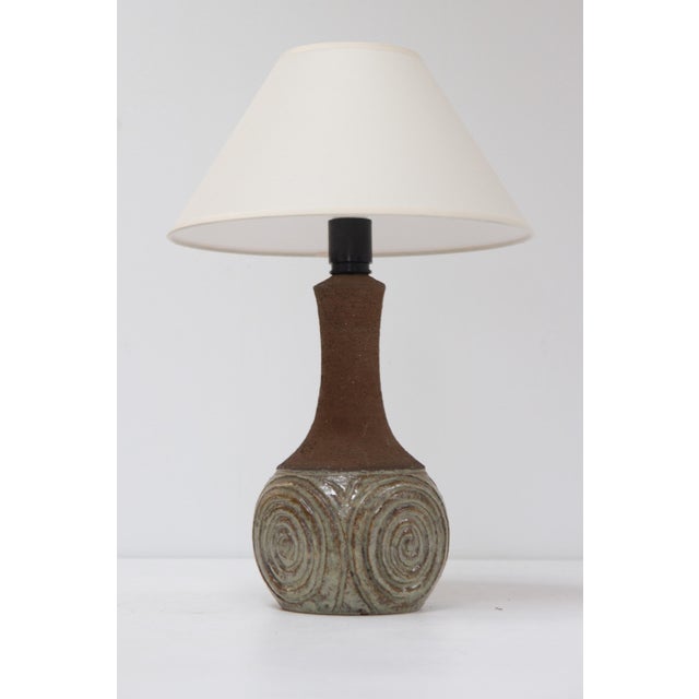 1960s Danish Modern Ceramic Table Lamp by Børge Christoffersen for Chris Haslev, 1960s For Sale - Image 5 of 17