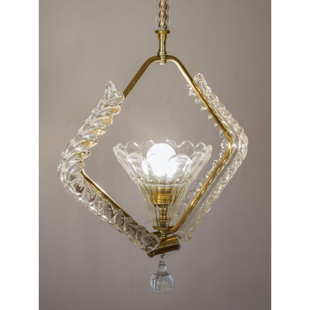 Art Deco Murano Glass Pendant attributed to Ercole Barovier for Barovier& Toso, 1930s For Sale - Image 15 of 15