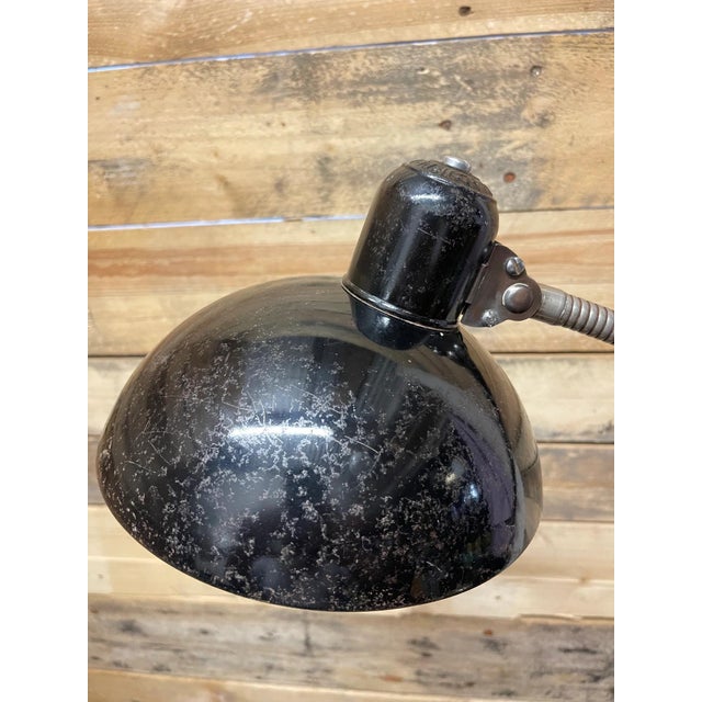 Black Vintage Model 6740 Clamp Table Lamp by Christian Dell for Kaiser Leuchten, 1940s For Sale - Image 8 of 11