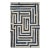 Anatolia Hand-Tufted Maze Rug, Blueberry Blue, 4x6 For Sale