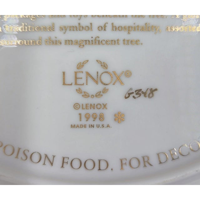 Vintage Lenox 1998 Numbered Christmas Trees Around the World Plate With Original Box For Sale - Image 16 of 18