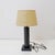 Contemporary Table Lamp in Black Marble and Natural Raffia Lampshade For Sale - Image 3 of 12