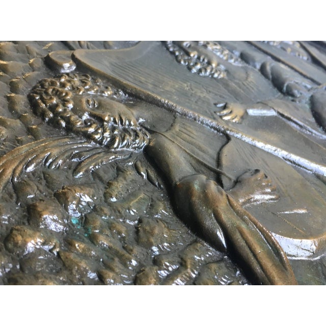 19th Century Relief Bronze Masterpiece With Cherubs in a Barrel-Organ For Sale - Image 4 of 11