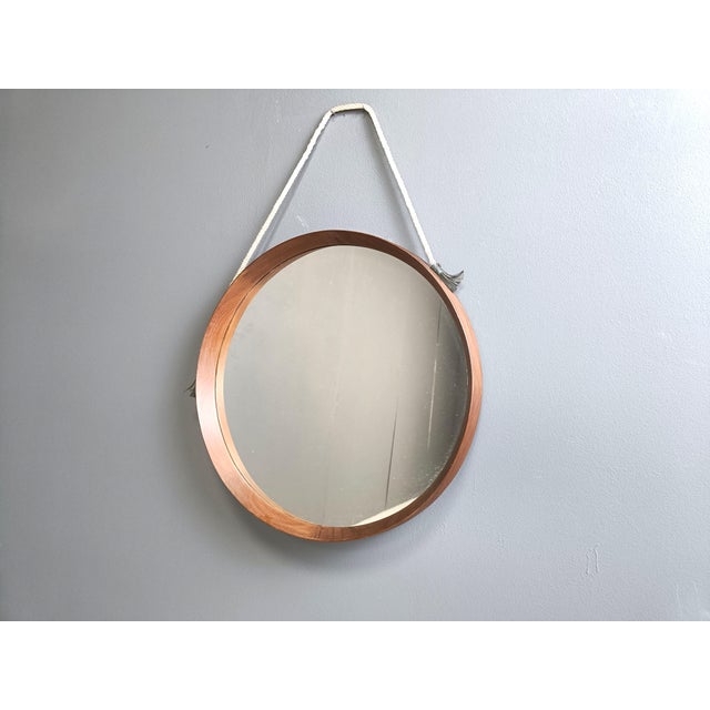 Brown Mid-Century Italian Mirror, 1960s For Sale - Image 8 of 11