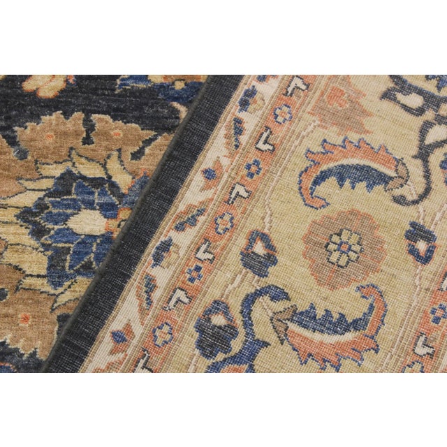 Charcoal Bohemien Ziegler Charcoal Tan Hand-Knotted Wool Rug - 8'9'' X 12'0'' For Sale - Image 8 of 8