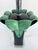 Late 20th Century Lucite and Table Lamp With Ceramic Leaves Opening From a Black Stem For Sale In Miami - Image 6 of 8