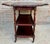 1960s Spanish Wooden Bar Cart With Folding Leaves and Three Tiers For Sale - Image 4 of 9