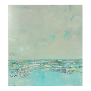 “Coastal Vibes” Original, Acrylic, Contemporary Impressionism Seascape Painting by Linda McDonough