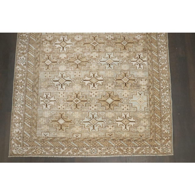 Traditional Early 20th Century Light Green Caucasian Rug - 3'1" x 4'4" For Sale - Image 3 of 6