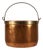 Large Rustic Red Copper Kettle with Handle, France, 1850s For Sale