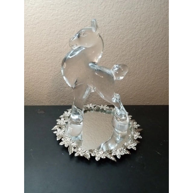 1970s 1970s Viking Clear Glass Stag Horse Figurine For Sale - Image 5 of 7