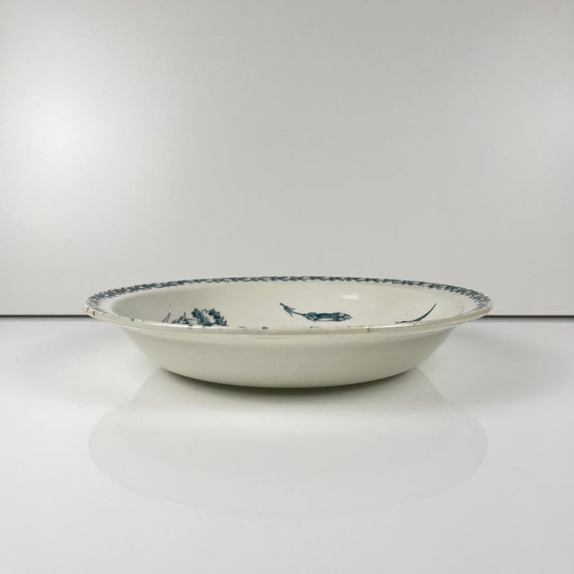 Low Earthenware Salad Bowl with Oeillet Pattern from KG Lunéville, 19th Century For Sale - Image 3 of 8