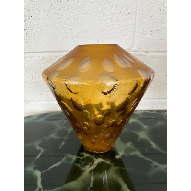 Copper Amber Murano Glass Vase, 2002 For Sale - Image 8 of 8
