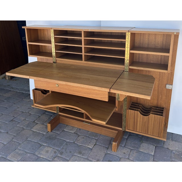 Late 20th Century Vintage 1960s "Magic Box" Teak Desk by Mummenthaler & Meier - Danish Modern For Sale - Image 5 of 11
