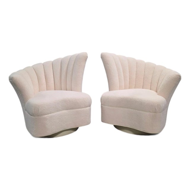 Mid 20th Century Art Deco Style Asymmetrical Chairs Newly Reupholstered - Pair For Sale