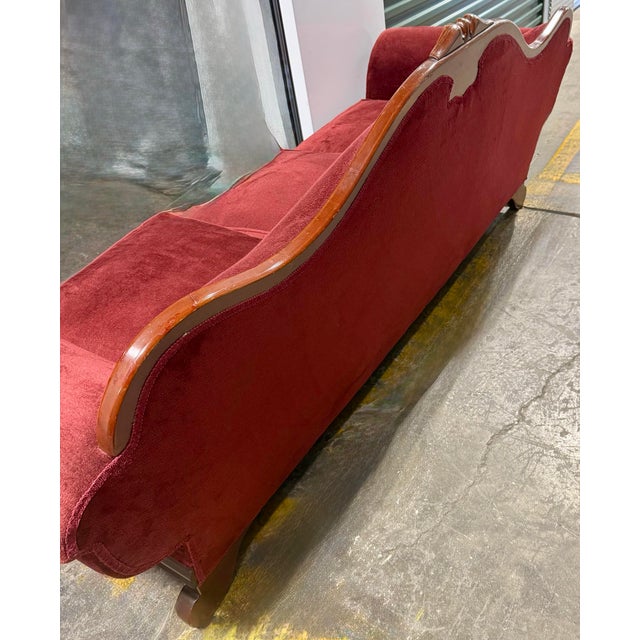 Wood Red Vintage Federal Style Eagle Sofa For Sale - Image 7 of 10