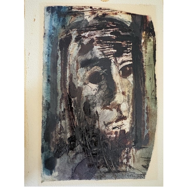 A mid/century portrait painting signed by the artist.