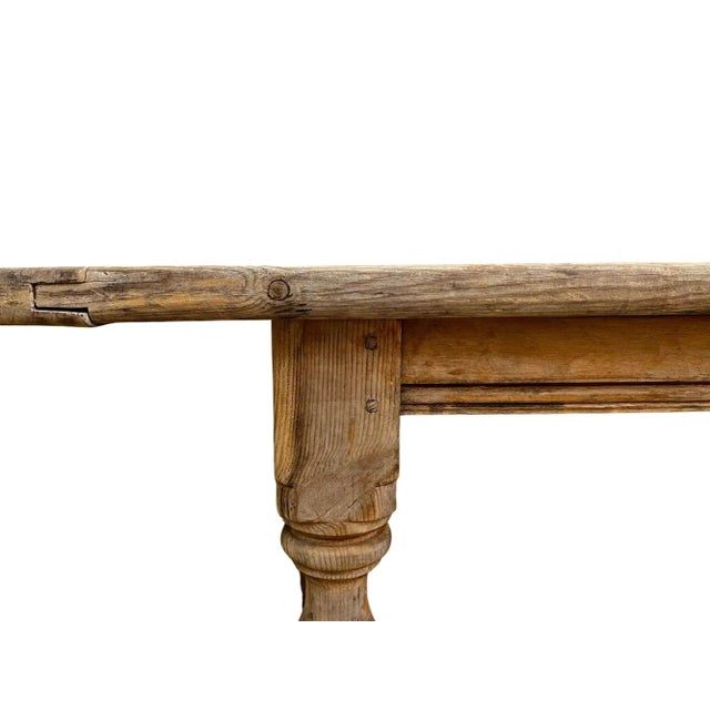 Mid 20th Century French Weathered Oak Dining Table For Sale - Image 5 of 6