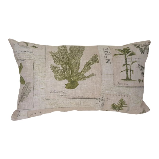 Green Botanical Bolster Pillow Chairish