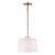 Thomas O'Brien for Visual Comfort Signature Katie Dome Pendant in Hand-Rubbed Antique Brass with White Glass For Sale