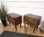 Mid-Century Italian Art Deco Style Nightstands in Walnut with Glass Tops, 1950s, Set of 2 For Sale - Image 10 of 11