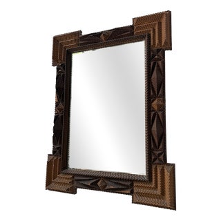 Folk Art Tramp Mirror, France, 1900s For Sale