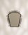 A clean-lined wrought iron mirror featuring a gently shaped frame that reflects mid-century craftsmanship. The dark metal...