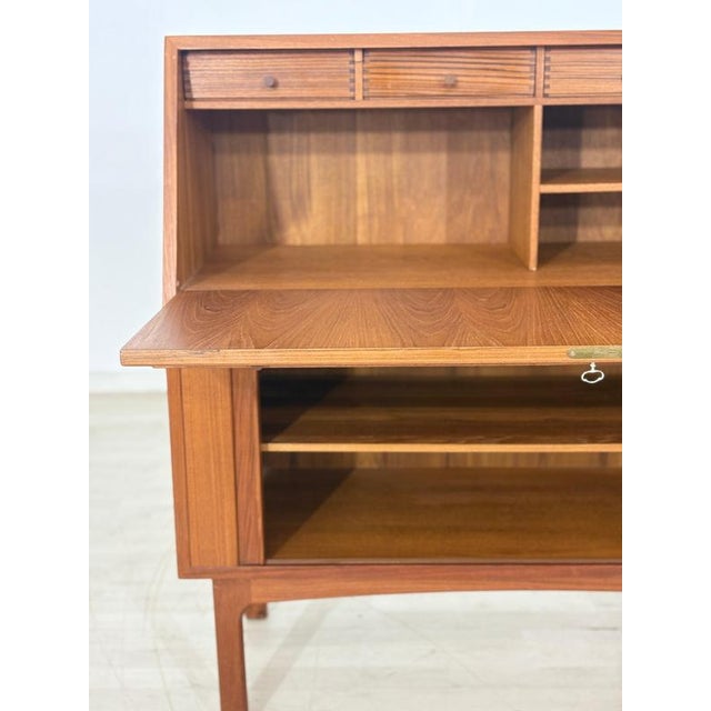 Mid-Century Danish Secretary in Teak by Bernhard Pedersen & Søn for Eskilstrup-Falster Møbelfabrik, 1960s For Sale - Image 11 of 18