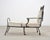 Metal Late 19th C. French Campaign Style Iron Bronze Chaise Longue For Sale - Image 7 of 18