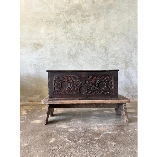 Small Indonesian Carved Wooden Chest For Sale - Image 14 of 18