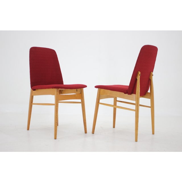 Ash Dining Chairs, Czechoslovakia, 1960s, Set of 6 For Sale - Image 4 of 15
