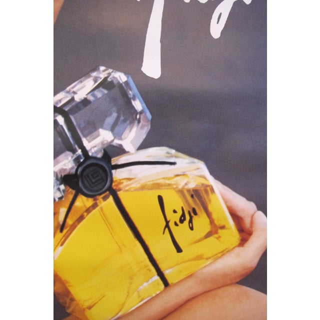 Contemporary 1991 Vintage Perfume Advertisement Poster, Fidji For Sale - Image 3 of 6