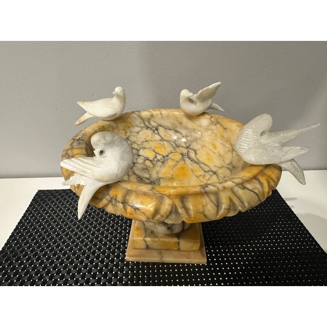 Alabaster and Marble Birdbath, Italy, 1960, 1960, Alabaster For Sale - Image 14 of 16